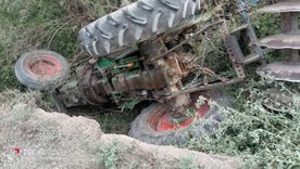 Así quedó el tractor tras el accidente en Lavalle. Así quedó el tractor tras el accidente en Lavalle.
