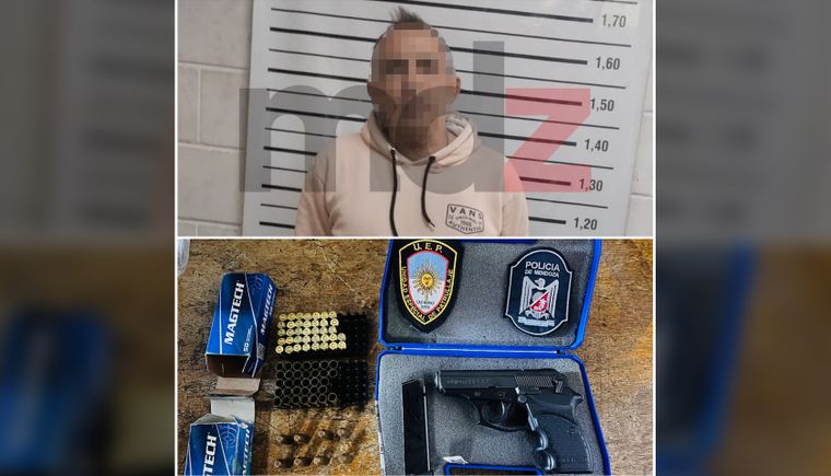 El hombre detenido por el caso de violencia de género en Las Heras.&nbsp;