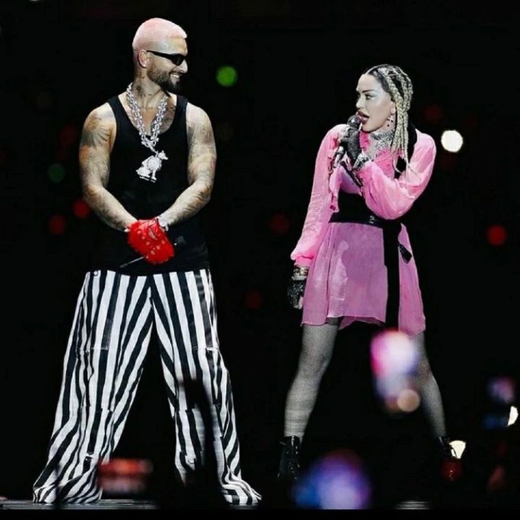 Maluma junto a Madonna Foto: Instagram