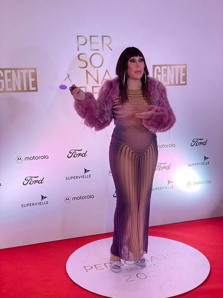 Moria Casan, la one, dijo presente en la alfombra roja de los Personajes del año. Foto: Gabriel Sotelo