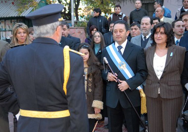 Jaque durante los actos en la plaza de Las Heras. Foto: Marcelo Ruiz/ MDZ