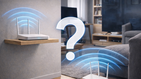 Ubicar el router en alto ayuda a que la señal WiFi se reparta mejor dentro del hogar. Ubicar el router en alto ayuda a que la señal WiFi se reparta mejor dentro del hogar.