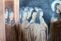 Una pintura de Santa Clara y sus hermanas, las monjas clarisas. Foto: Wikipedia.