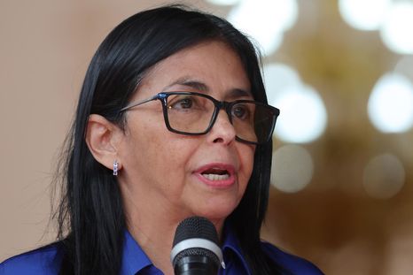 Para Donald Trump, Delcy Rodríguez hace un trabajo que le resulta agradable observar. Foto Efe Para Donald Trump, Delcy Rodríguez hace un trabajo que le resulta agradable observar. Foto Efe