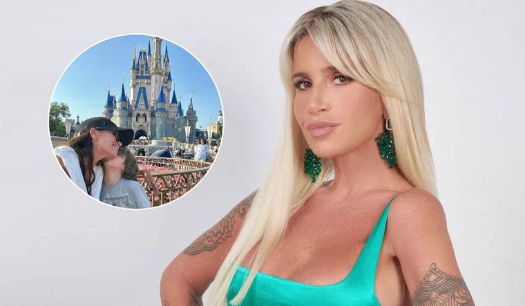 Flor Peña viajó junto a su familia rumbo a Disney.