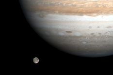 Júpiter y su luna Ganímedes. Foto: NASA