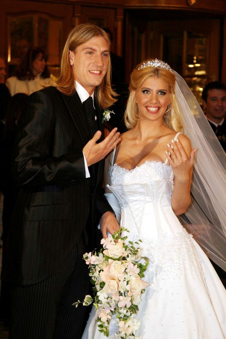 Wanda Nara y Maxi López el día de su boda. Wanda Nara y Maxi López el día de su boda.