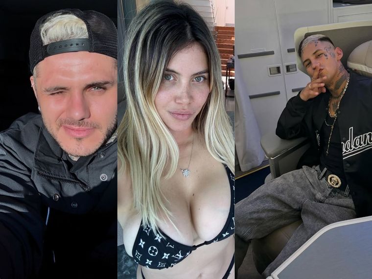El cantante de cumbia le dedicó un picante mensaje al futbolista revelando los chats privados que mantuvieron. Foto: Instagram Mauro Icardi, Wanda Nara y L-Gante