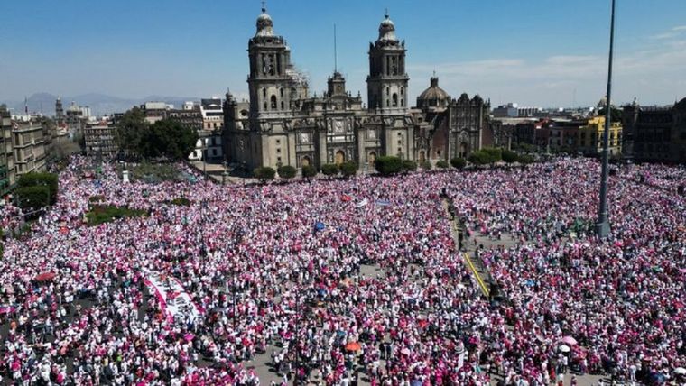 Las movilizaciones se produjeron en más de 25 estados del país, aunque ninguna tan numerosa como la de la capital mexicana. Foto: Getty Images