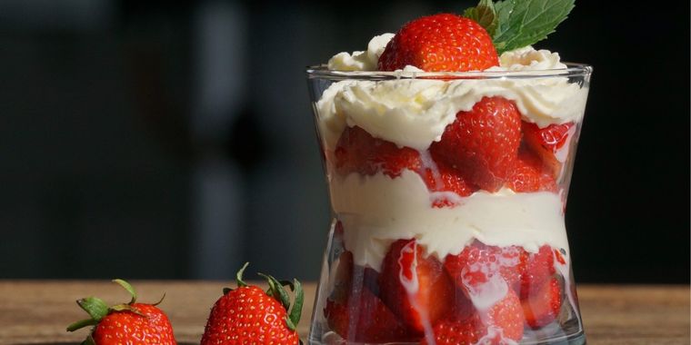 fresas con crema Foto: pixabay