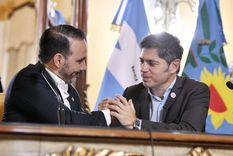 Valdés y Kicillof, una foto impensada hace unos meses y que le mete presión al deseo de Luis Caputo. &nbsp;