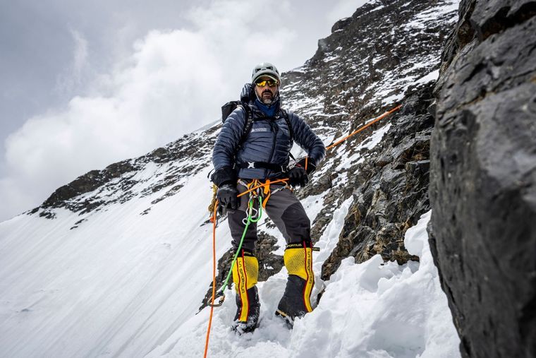 Javier Cacho Beiza ejerciendo su pasión andinista Foto: Facebook Javier Cacho Beiza