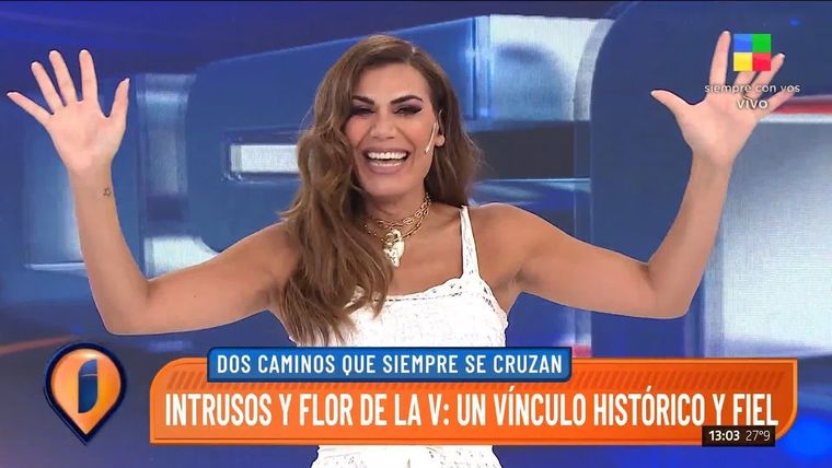 Flor de la V debutó al frente de Intrusos