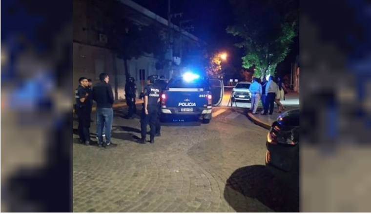 La escena tras el asesinato. Foto: NA