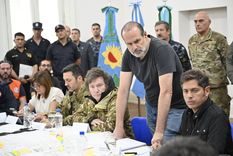 Javier Milei y Axel Kicillof en Bahía Blanca, el pasado enero Foto: Twitter Federico Susbielles