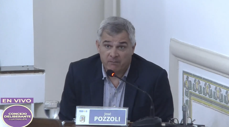 El concejal José Pozzoli Foto: Captura de pantalla