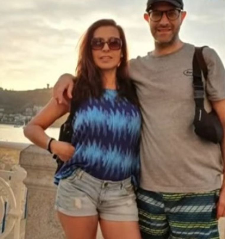 Laura Fernanda Leguizamón junto a su esposo Adrián Seltzer Foto: X