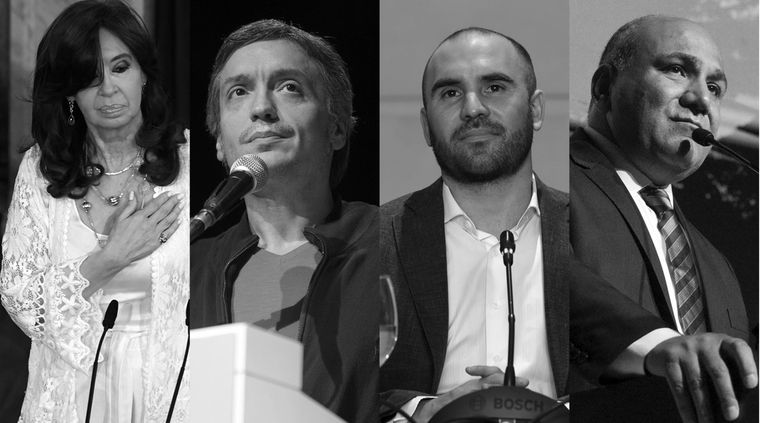 Cristina Fernández de Kirchner, Máximo Kirchner, Martín Guzmán y Juan Manzur, adversarios íntimos. Foto: ALF PONCE MERCADO / MDZ