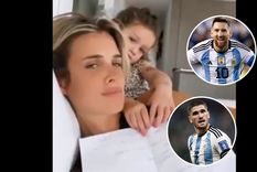Camila Homs no pudo ocultar su gesto cuando su hija eligió a Messi por sobre De Paul La pequeña Francesca le escribió una desopilante carta a Papá Noel