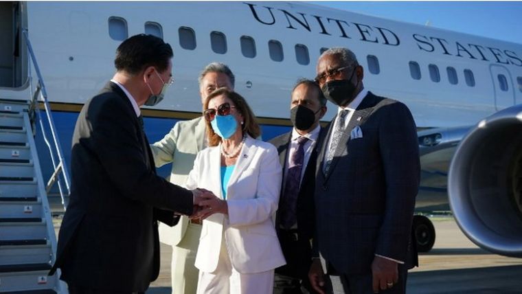 Pelosi en Taiwán. Foto: TheHill.