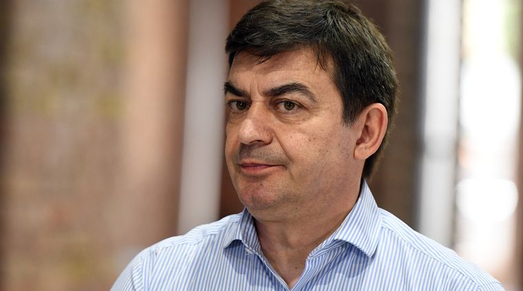 Omar De Marchi durante la visita de Horacio Rodríguez Larreta a Mendoza. Foto: ALF PONCE MERCADO / MDZ