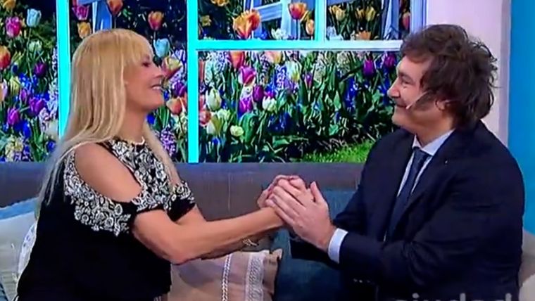 Yuyito González y Javier Milei, un romance que despierta todo tipo de opiniones Foto: Captura de video Ciudad Magazine