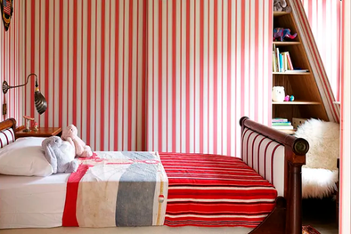 MDZol | Diseño con rayas de diferentes tamaños. No es necesario que éstas coincidan para que el diseño sea correcto: un diseño con diferentes tipos de rayas también puede logra el efecto de ser cohesivo y uniforme. Foto: Rachel Chudley