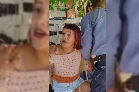 La mujer fue detenida por armar un cigarrillo de marihuana pero el video generó indignación en redes sociales