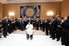 El papa, esta mañana, en el Vaticano. Foto: Dpa.