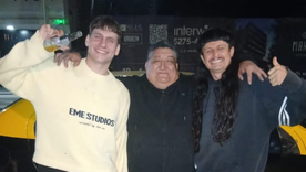 El humorista, el cantante y una de las últimas fotos conocidas. El humorista, el cantante y una de las últimas fotos conocidas.