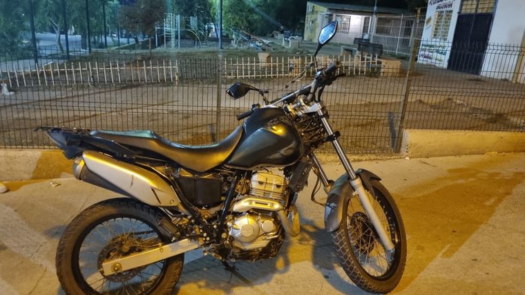 La moto de la turista estadounidense fue recuperada en Godoy Cruz Foto: Ministerio de Seguridad de Mendoza