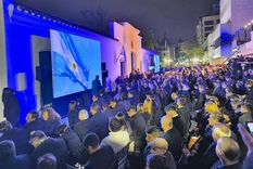 Patricia Bullrich y Mauricio Macri se saludaron en la previa del Pacto de Mayo Foto: Noticias Argentinas