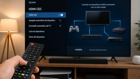 Para una sincronización completa, también hay que activar HDMI-CEC en los dispositivos conectados al televisor. Para una sincronización completa, también hay que activar HDMI-CEC en los dispositivos conectados al televisor.