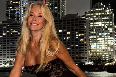 El look playero de Graciela Alfano. El look playero de Graciela Alfano.