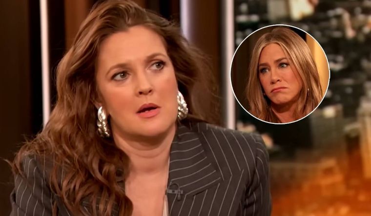 Drew Barrymore vivió una primera experiencia sofocándose por dentro y Jennifer Aniston salió en su ayuda.