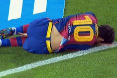 el durisimo planchazo contra lionel messi que asusto a todo barcelona