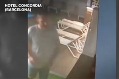 Martín Ezequiel Álvarez Giaccio fue captado por las cámaras de seguridad del hotel Concordia de Barcelona.