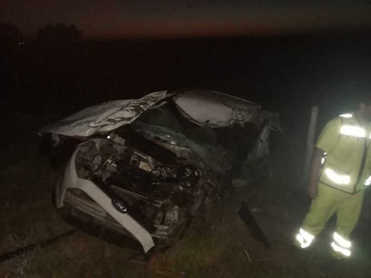 El auto quedó destruido