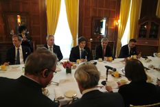 Milei en la reunión con empresarios en el Council of the Americas