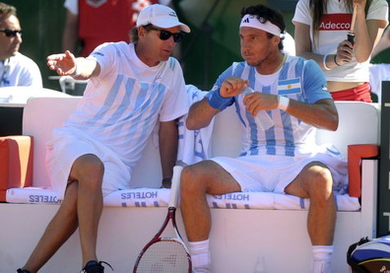 Martín Jaite y Juan Mónaco, en la serie ante República Checa. Foto: Télam