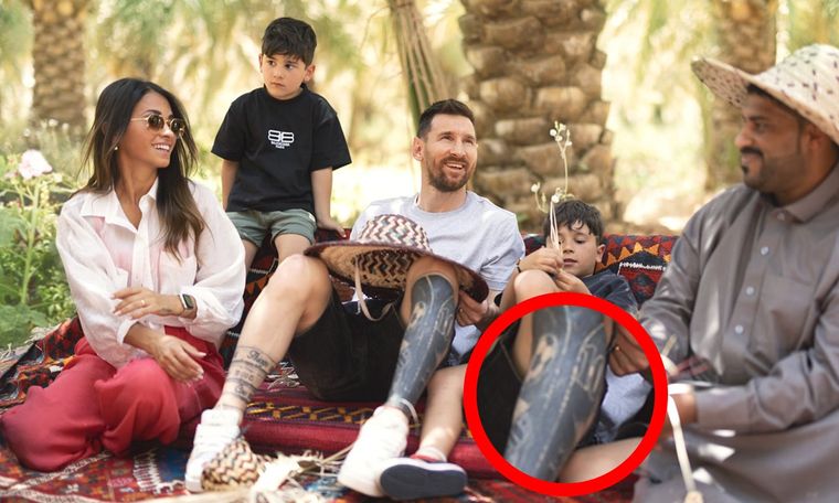 El crack argentino completó el diseño de su tatuaje que incluía el escudo del Barcelona.