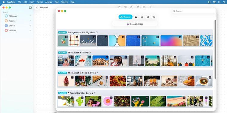 Los suscriptores de Creator Studio pueden generar imágenes con modelos de OpenAI en Freeform. Los suscriptores de Creator Studio pueden generar imágenes con modelos de OpenAI en Freeform.