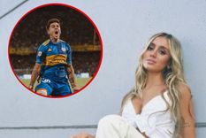 More Beltrán reaccionó eufórica al gol de Blondel ante Racing More Beltrán reaccionó eufórica al gol de Blondel ante Racing