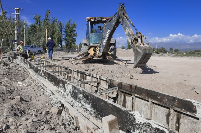 Las obras ya iniciaron en la intersección. Foto: Prensa Guaymallén