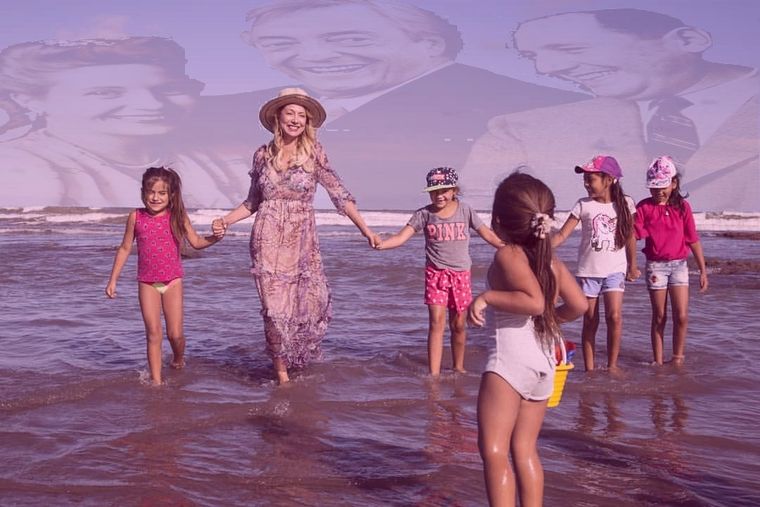 Un usuario de Twitter agregó la imagen de Evita, Perón y Néstor en el cielo de Chapadmalal.