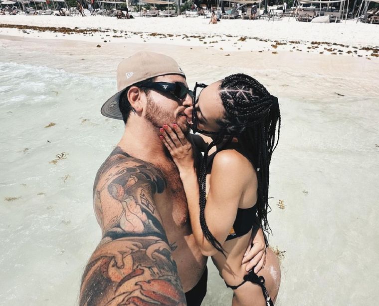Fede Bal y Flor Díaz, enamoradísimos en Tulum. Foto: Instagram Fede Bal