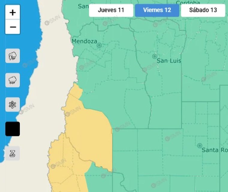 El SMN emitió un alerta por vientos para este viernes en Mendoza. El SMN emitió un alerta por vientos para este viernes en Mendoza.