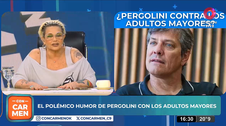 Carmen Barbieri apuntó contra Mario Pergolini. Foto: captura de video/ El Nueve. Carmen Barbieri apuntó contra Mario Pergolini. Foto: captura de video/ El Nueve.