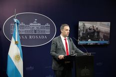 El vocero presidencial, Manuel Adorni, salió al cruce del PRO y de Silvia Lospennato luego de sus acusaciones contra el Gobierno por la caída de Ficha Limpia. Foto: Prensa Presidencia