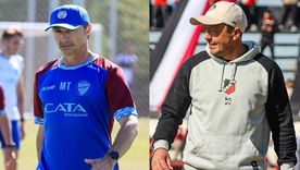 Mariano Toedtli, DT del Tomba, y Alexis Matteo, DT de Maipú. Mariano Toedtli, DT del Tomba, y Alexis Matteo, DT de Maipú.